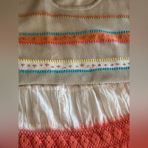 Valerie Stevens Coral Tiered Maxi Skirt with Lace and Sequins - Bundle